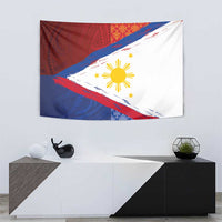 Philippines National Flag Day Tapestry Polynesian and Yakan Tattoo Brush Style
