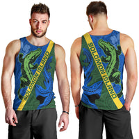 Solomon Island Crocodile and Shark Men Tank Top Polynesian Pattern LT03 - Polynesian Pride