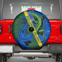 Solomon Island Crocodile and Shark Spare Tire Cover Polynesian Pattern LT03 - Polynesian Pride