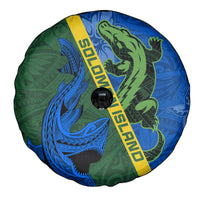 Solomon Island Crocodile and Shark Spare Tire Cover Polynesian Pattern LT03 - Polynesian Pride