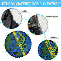 Solomon Island Crocodile and Shark Spare Tire Cover Polynesian Pattern LT03 - Polynesian Pride