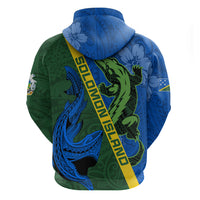 Solomon Island Crocodile and Shark Zip Hoodie Polynesian Pattern LT03 - Polynesian Pride