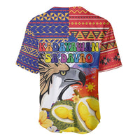 Philippines Kadayawan Baseball Jersey Filipino Eagle Durian with Polynesian and Igorots Pattern LT03 - Polynesian Pride