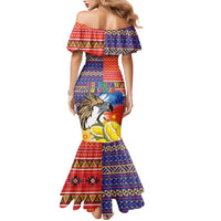 Philippines Kadayawan Family Matching Mermaid Dress and Hawaiian Shirt Filipino Eagle Durian with Polynesian and Igorots Pattern LT03 - Polynesian Pride