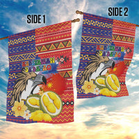 Philippines Kadayawan Garden Flag Filipino Eagle Durian with Polynesian and Igorots Pattern