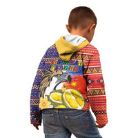 Philippines Kadayawan Kid Hoodie Filipino Eagle Durian with Polynesian and Igorots Pattern