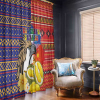 Philippines Kadayawan Window Curtain Filipino Eagle Durian with Polynesian and Igorots Pattern