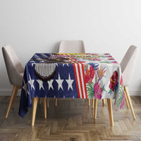 Hawaii and United States Together Tablecloth Seal of Hawaii and Bald Eagle - Polynesian Pride