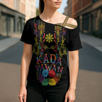 Philippines Kadayawan Festival Cross Shoulder Shirt Polynesian Tribal Art Barong Style