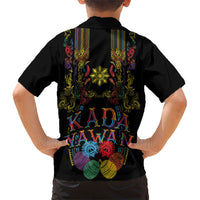 Philippines Kadayawan Festival Family Matching Off Shoulder Maxi Dress and Hawaiian Shirt Polynesian Tribal Art Barong Style