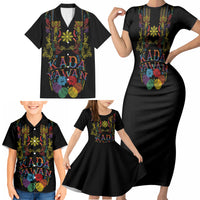 Philippines Kadayawan Festival Family Matching Short Sleeve Bodycon Dress and Hawaiian Shirt Polynesian Tribal Art Barong Style LT03 - Polynesian Pride