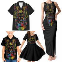 Philippines Kadayawan Festival Family Matching Tank Maxi Dress and Hawaiian Shirt Polynesian Tribal Art Barong Style LT03 - Polynesian Pride