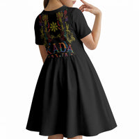 Philippines Kadayawan Festival Kid Short Sleeve Dress Polynesian Tribal Art Barong Style LT03 - Polynesian Pride