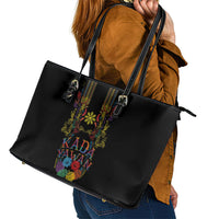Philippines Kadayawan Festival Leather Tote Bag Polynesian Tribal Art Barong Style