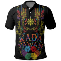 Philippines Kadayawan Festival Polo Shirt Polynesian Tribal Art Barong Style LT03 Black - Polynesian Pride