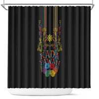 Philippines Kadayawan Festival Shower Curtain Polynesian Tribal Art Barong Style