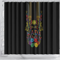 Philippines Kadayawan Festival Shower Curtain Polynesian Tribal Art Barong Style