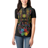 Philippines Kadayawan Festival Women Polo Shirt Polynesian Tribal Art Barong Style