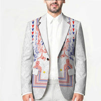 Philippines Barong Style Blazer Polynesian Kakau Art Tattoos with Tribal Filipino Sun