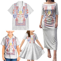 Philippines Barong Style Family Matching Puletasi and Hawaiian Shirt Polynesian Kakau Art Tattoos with Tribal Filipino Sun LT03 - Polynesian Pride