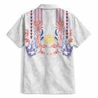 Philippines Barong Style Hawaiian Shirt Polynesian Kakau Art Tattoos with Tribal Filipino Sun LT03 - Polynesian Pride
