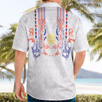 Philippines Barong Style Hawaiian Shirt Polynesian Kakau Art Tattoos with Tribal Filipino Sun LT03 - Polynesian Pride