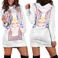 Philippines Barong Style Hoodie Dress Polynesian Kakau Art Tattoos with Tribal Filipino Sun