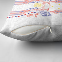 Philippines Barong Style Pillow Cover Polynesian Kakau Art Tattoos with Tribal Filipino Sun