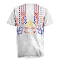 Philippines Barong Style Rugby Jersey Polynesian Kakau Art Tattoos with Tribal Filipino Sun
