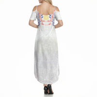Philippines Barong Style Summer Maxi Dress Polynesian Kakau Art Tattoos with Tribal Filipino Sun LT03 - Polynesian Pride