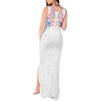 Philippines Barong Style Tank Maxi Dress Polynesian Kakau Art Tattoos with Tribal Filipino Sun