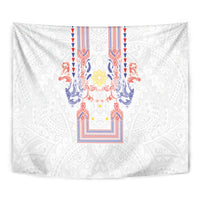 Philippines Barong Style Tapestry Polynesian Kakau Art Tattoos with Tribal Filipino Sun