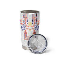 Philippines Barong Style Tumbler Cup Polynesian Kakau Art Tattoos with Tribal Filipino Sun