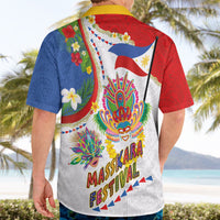 Philippines MassKara Festival Hawaiian Shirt Smile Masks with Hawaiian Art Pattern and Tropical Plants LT03 - Polynesian Pride