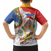 Philippines MassKara Festival Hawaiian Shirt Smile Masks with Hawaiian Art Pattern and Tropical Plants LT03 - Polynesian Pride