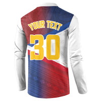 Philippines Basketball Custom Button Sweatshirt Pilipinas Tribal Pattern