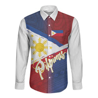 Philippines Basketball Custom Long Sleeve Button Shirt Pilipinas Tribal Pattern LT03 Unisex Multicolor - Polynesian Pride