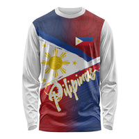 Philippines Basketball Custom Long Sleeve Shirt Pilipinas Tribal Pattern