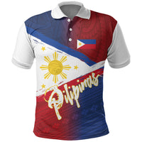 Philippines Basketball Custom Polo Shirt Pilipinas Tribal Pattern LT03 Multicolor - Polynesian Pride