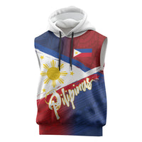 Philippines Basketball Custom Sleeveless Hoodie Pilipinas Tribal Pattern