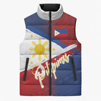 Philippines Basketball Custom Sleeveless Puffer Jacket Pilipinas Tribal Pattern
