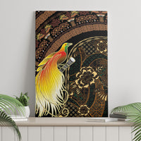Papua New Guinea and Indonesia Batik Canvas Wall Art Bird of Paradise with Tribal Batik Patterns