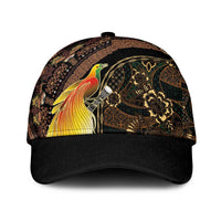Papua New Guinea and Indonesia Batik Classic Cap Bird of Paradise with Tribal Batik Patterns