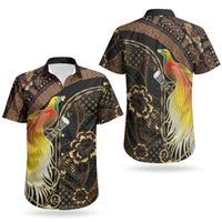 Papua New Guinea and Indonesia Batik Couples Matching Mermaid Dress and Hawaiian Shirt Bird of Paradise with Tribal Batik Patterns LT03 - Polynesian Pride
