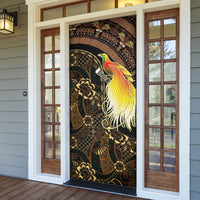 Papua New Guinea and Indonesia Batik Door Cover Bird of Paradise with Tribal Batik Patterns