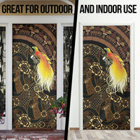 Papua New Guinea and Indonesia Batik Door Cover Bird of Paradise with Tribal Batik Patterns