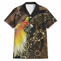Papua New Guinea and Indonesia Batik Hawaiian Shirt Bird of Paradise with Tribal Batik Patterns LT03 Multicolor - Polynesian Pride