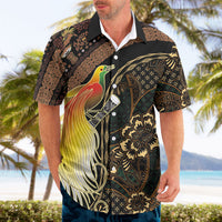 Papua New Guinea and Indonesia Batik Hawaiian Shirt Bird of Paradise with Tribal Batik Patterns LT03 - Polynesian Pride