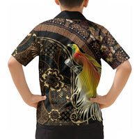 Papua New Guinea and Indonesia Batik Hawaiian Shirt Bird of Paradise with Tribal Batik Patterns LT03 - Polynesian Pride