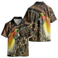 Papua New Guinea and Indonesia Batik Kid Hawaiian Shirt Bird of Paradise with Tribal Batik Patterns LT03 - Polynesian Pride